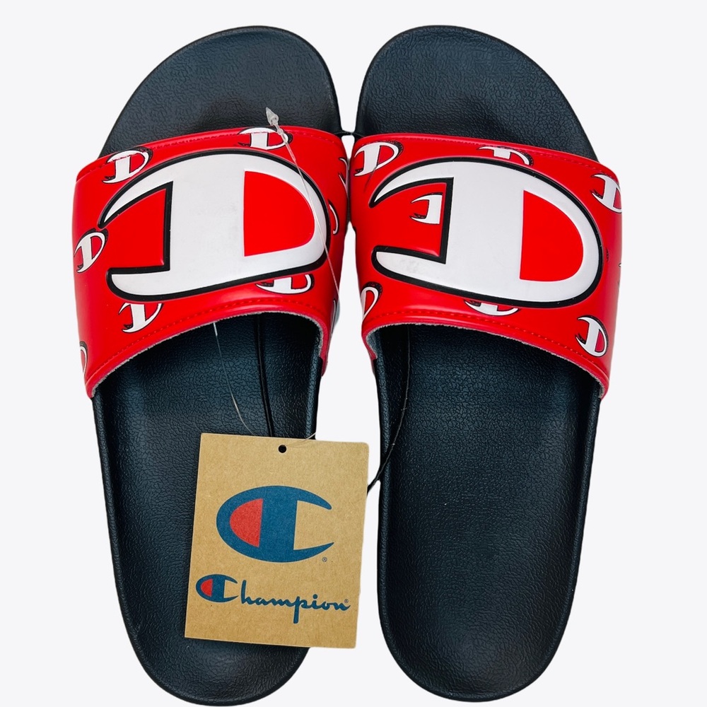 Champion IPO Repeat C Logo Red/White/ Black Mens Sandals